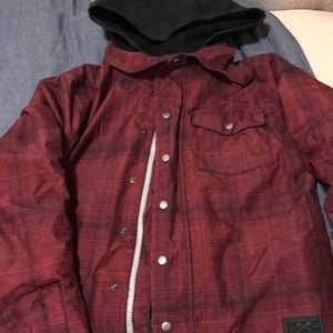 Boys youth Medium 686 snowboard jacket with hood